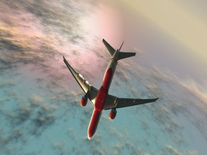 Plane in flight