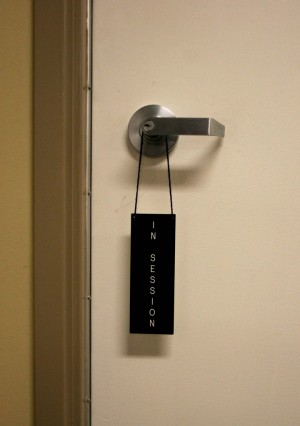 Room doortag in session